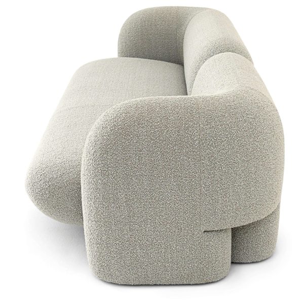 Contemporary Three-Seater Sofa by Hessentia Upholstered in Grey Bouclé Fabric - Image 7