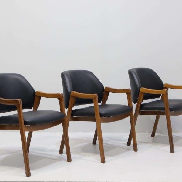 Chairs/Armchairs for Cassina Model 814 Leather, Set of Six by Ico Parisi - Image 7