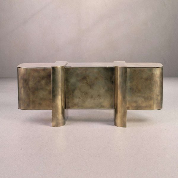 Carvel Storage Cabinet — Patinated Brass — Made in Britain - Image 2