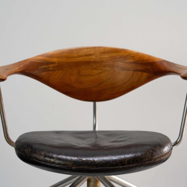 JH 502 Swivel Chair by Hans Wegner for Johannes Hansen, Denmark 1950s - Image 9