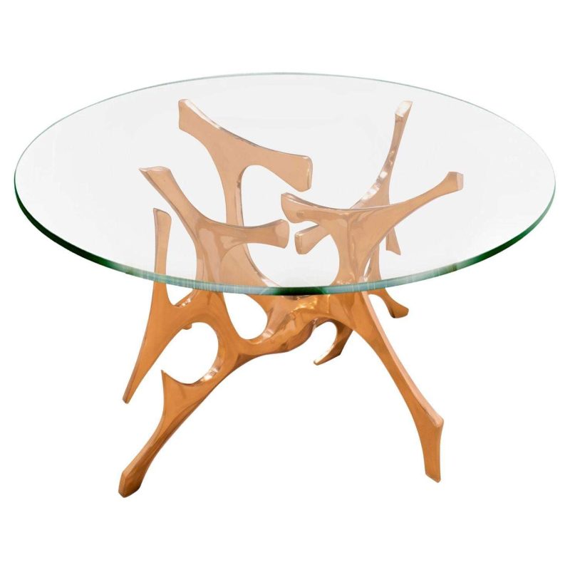 Fred Brouard Sculpture Dining/Game/Center Table in Cast Bronze 1970s (Signed)