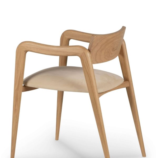 Modern Anjos Dining Chairs Set/6, Leather Oak, Handmade Portugal by Greenapple - Image 2