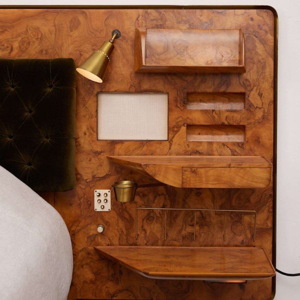 Gio Ponti Headboard and Bedframe with Attached Nightstands - Image 9