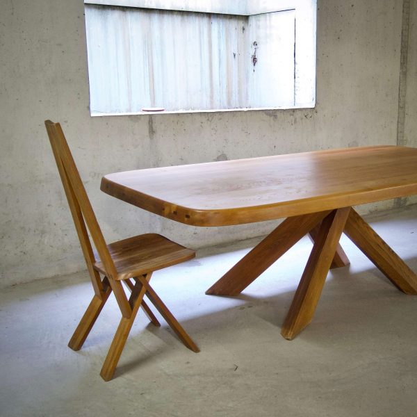 Aban Dining Table in Elm, T35D, Pierre Chapo, France, 1972 - Image 7