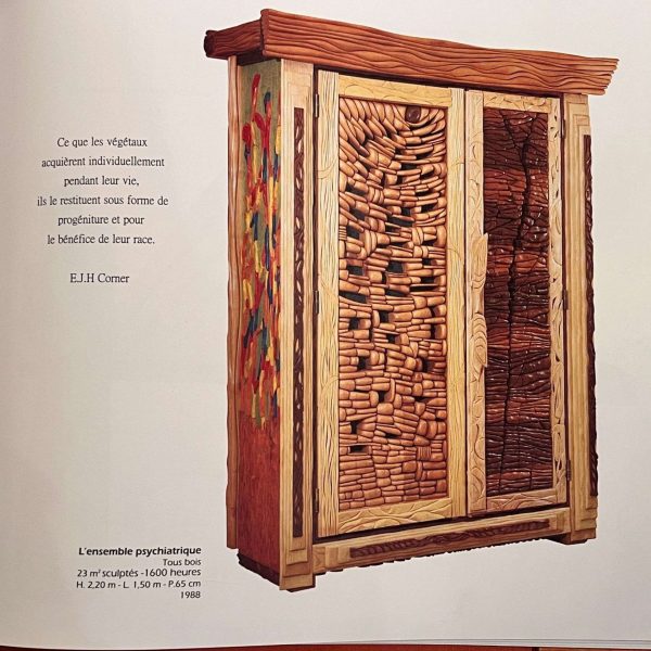 Handcrafted Wooden Armoire by Lucien Bénière - Image 13
