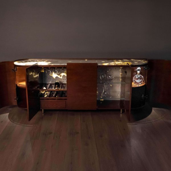Modern Olival Cocktail Cabinet, Patagonia Stone, Handmade Portugal by Greenapple - Image 5