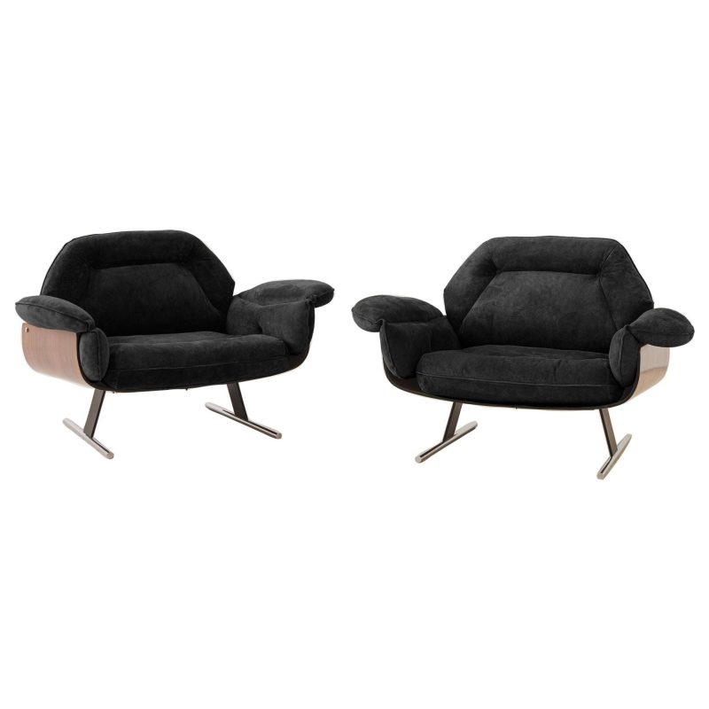 Presidential Armchairs, Brazilian Design by Jorge Zalszupin, Rosewood, c.1959