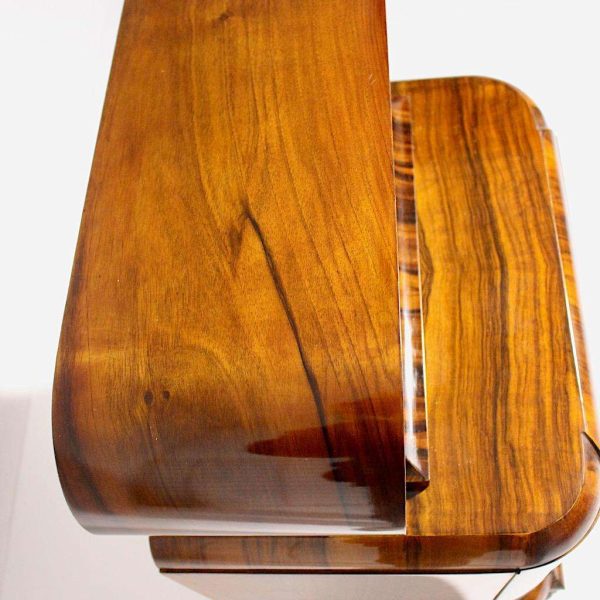 Art Deco Walnut Vintage Pair of Nightstands or Chests or Commodes 1930s Vienna - Image 8