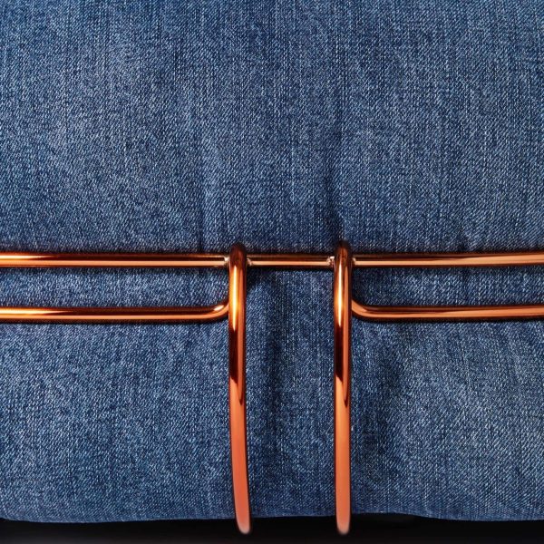 Afra And Tobia Scarpa Soriana Denim Crafted Armchair For Cassina - Image 5