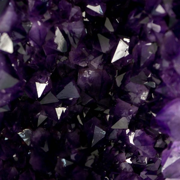 Pair of Amethyst Cathedral Geodes, Violet Purple with Large Amethyst Druzy - Image 7