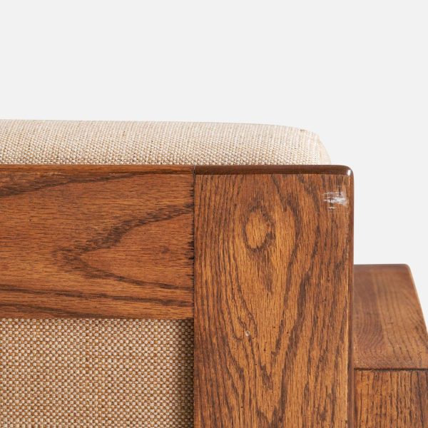 Howard Furniture Oak and Fabric Sofa, USA, 1950s - Image 12
