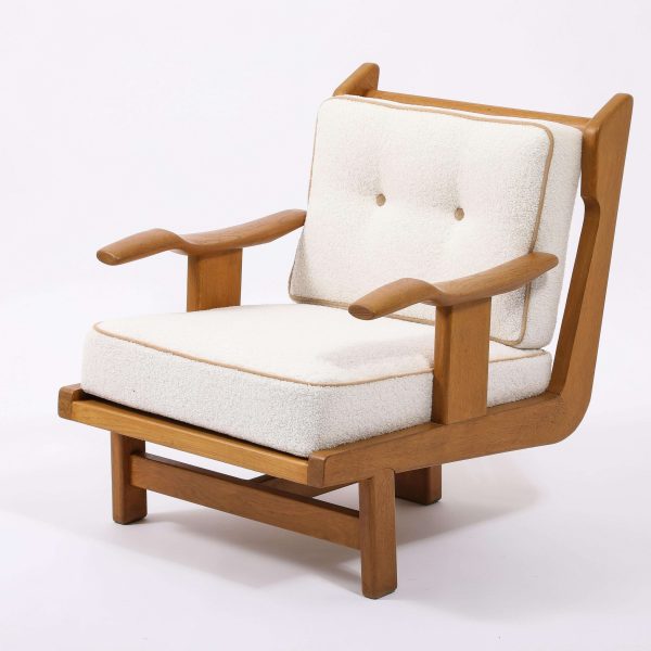 Guillerme & Chambron T Chair in Oak, France 1960's - Image 10