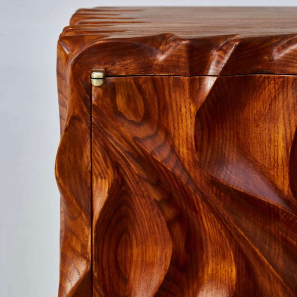 Pair of Wooden Nightstands by G. Nicolet - Image 8