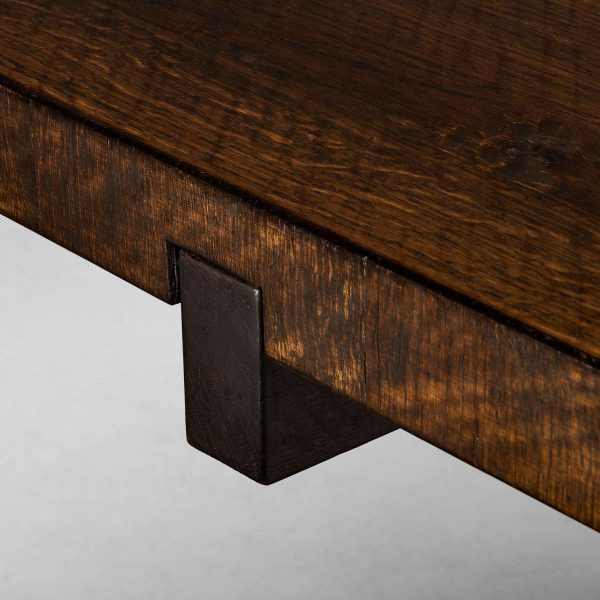 Giuseppe Rivadossi Dining Table in Oak with Cross Shaped Double Base - Image 9