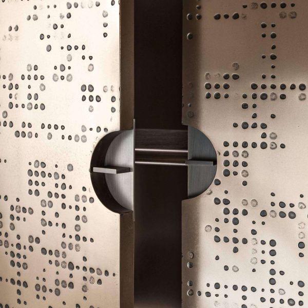 Laurameroni "Talento Unlimited" Modern Tall Cabinet in Bronze Liquid Metal - Image 4