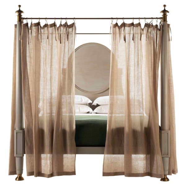 21st Century The King's Bed Solid Oak and Tented Steel Superstructure