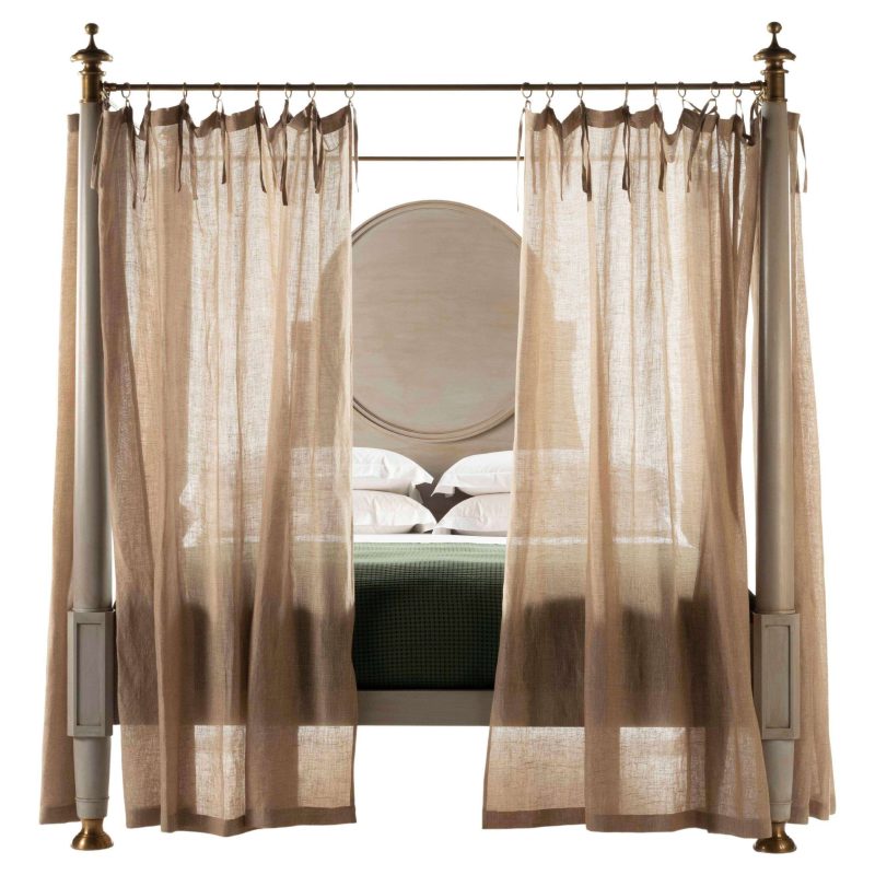 21st Century The King's Bed Solid Oak and Tented Steel Superstructure