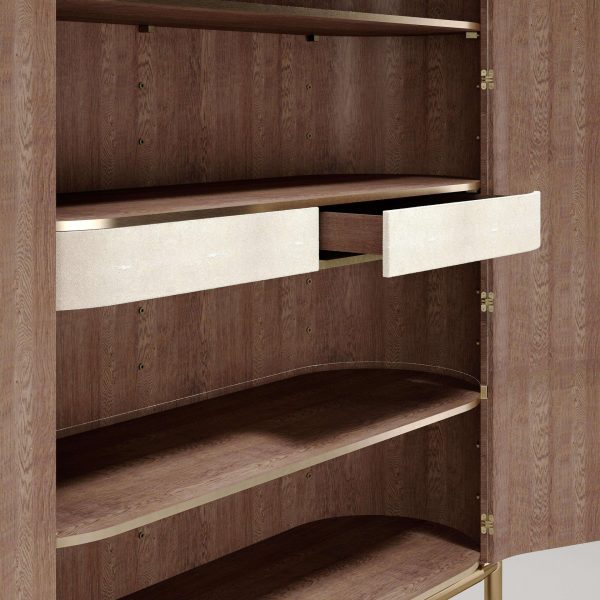 Shagreen Cabinet with Brass Accents by Kifu Paris - Image 14