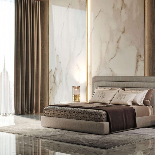Art Déco Style Elie Saab Maison 100% Wool Headboard Voyage Royal Bed Italy - Image 4