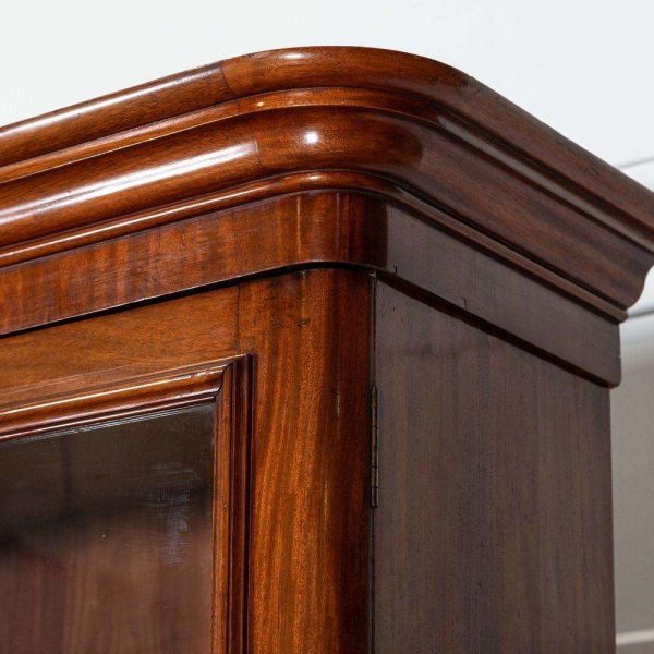 Monumental Early 19thC English Mahogany Glazed Library Bookcase - Image 7