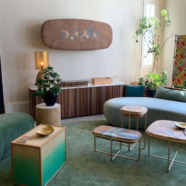 Contemporary Sideboard in American Walnut with Calacatta Marble Top - Image 7