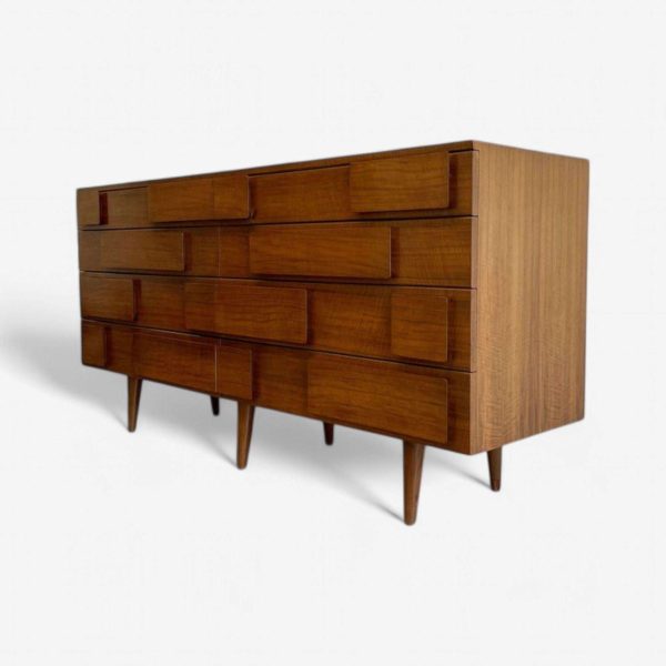 Gio Ponti for Singer & Sons Italian Mid-Century Modern Sculptural Dresser, Walnut - Image 4