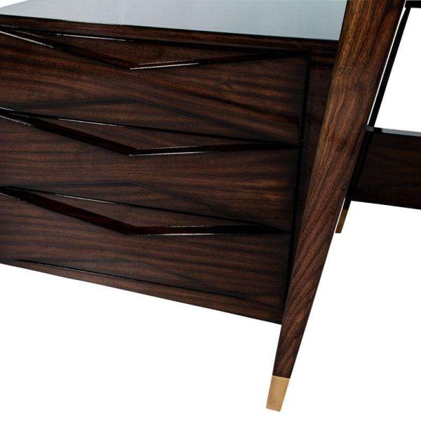 Custom Modern Walnut Executive Desk by Carrocel - Image 10