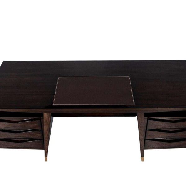 Custom Modern Walnut Executive Desk by Carrocel - Image 5