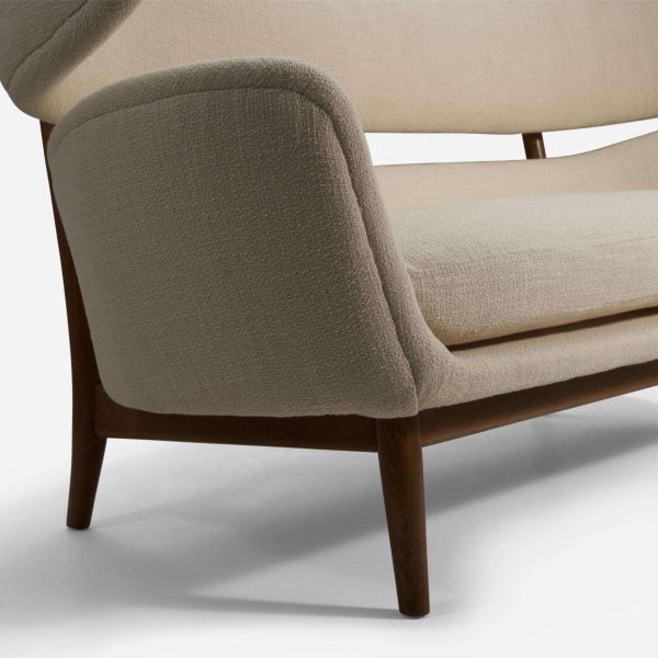 Finn Juhl Rare Important Sofa Walnut Fabric, Baker Furniture United States 1951 - Image 9