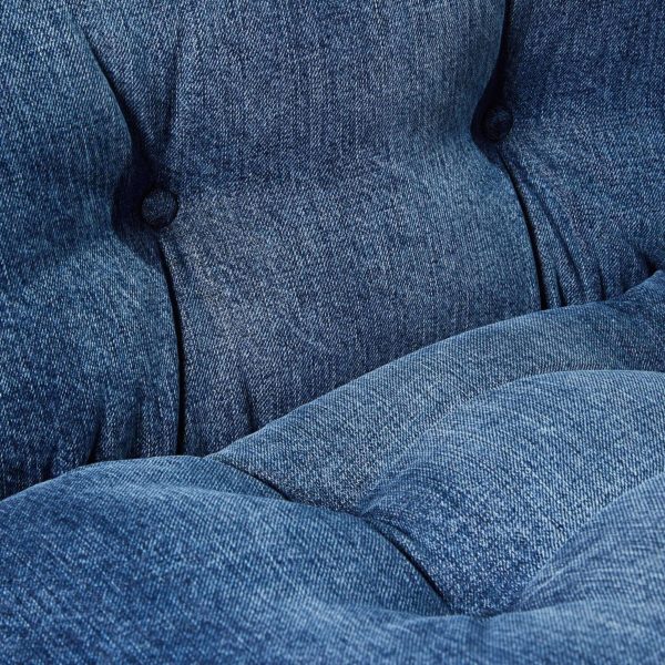 Afra And Tobia Scarpa Soriana Denim Crafted Armchair For Cassina - Image 8