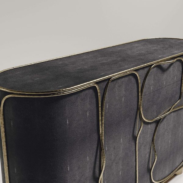 Shagreen Buffet with Bronze-Patina Brass Details by R&Y Augousti - Image 5