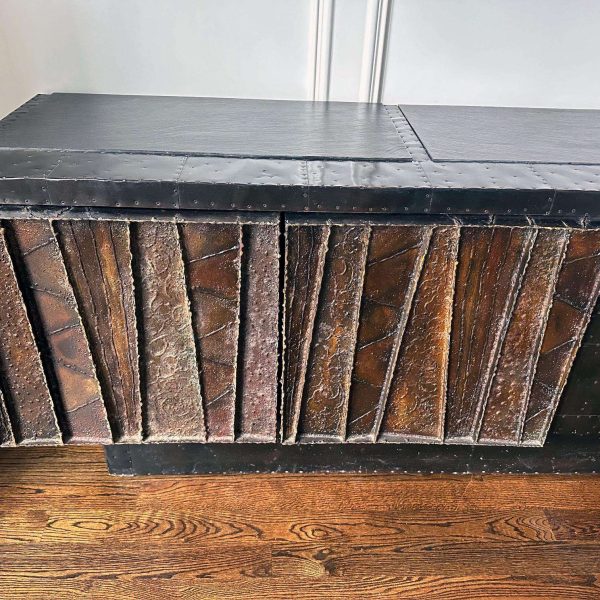 Deep Relief Steel Front Sideboard Cabinet PE-42 by Paul Evans - Image 12