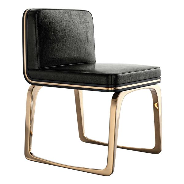 Safari XLIX Chair, Set of Eight, with Bronze & Tailor Made Leather - Image 7