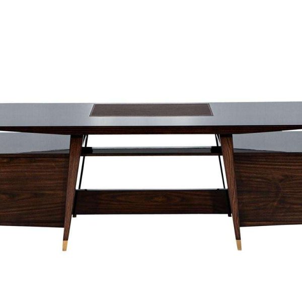 Custom Modern Walnut Executive Desk by Carrocel - Image 12