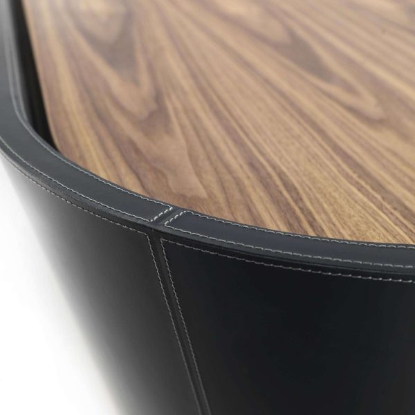 Klip Wood & Leather Writing Desk by Karim Rashid, Made in Italy - Image 4