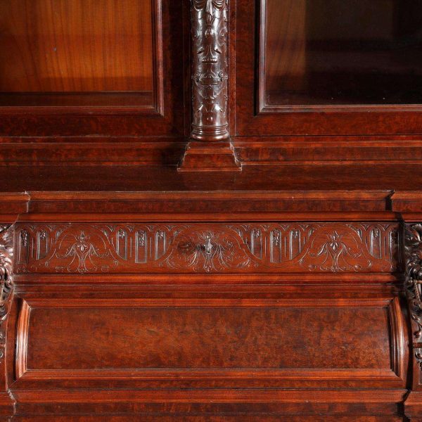 Exceptionel Bookcase Forming Desk by G. Grohé, France, Circa 1860 - Image 7