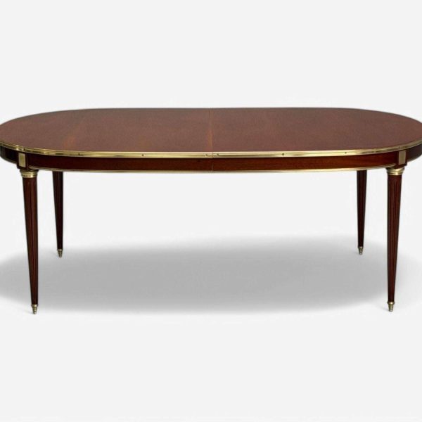 Maison Jansen Louis XVI Style Mahogany Bronze Dining Table, France, 1920s - Image 2