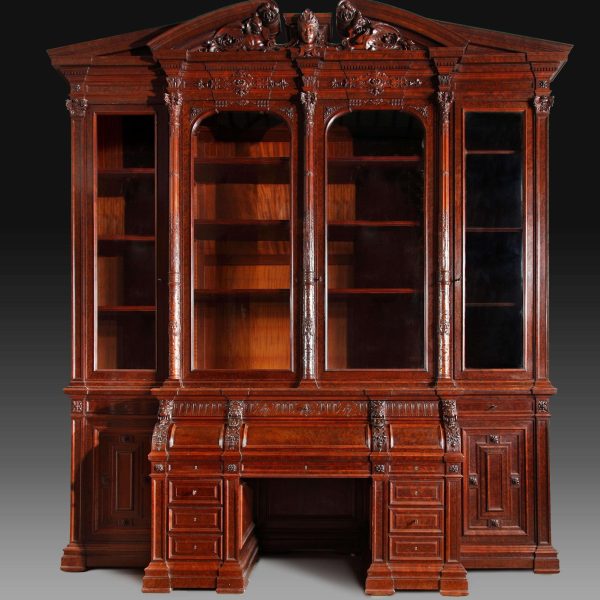 Exceptionel Bookcase Forming Desk by G. Grohé, France, Circa 1860 - Image 2