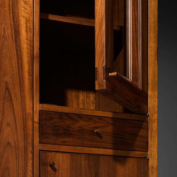 Giuseppe Rivadossi for Officina Rivadossi Bedroom Divider Wardrobe Walnut - Image 5