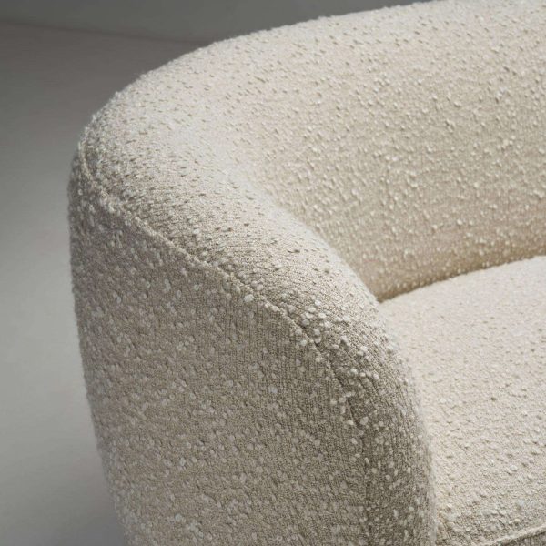 Danish Three-Seater Banana Sofa in Bouclé, 1940s - Image 7
