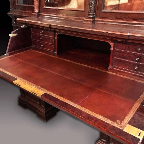 Exceptionel Bookcase Forming Desk by G. Grohé, France, Circa 1860 - Image 10