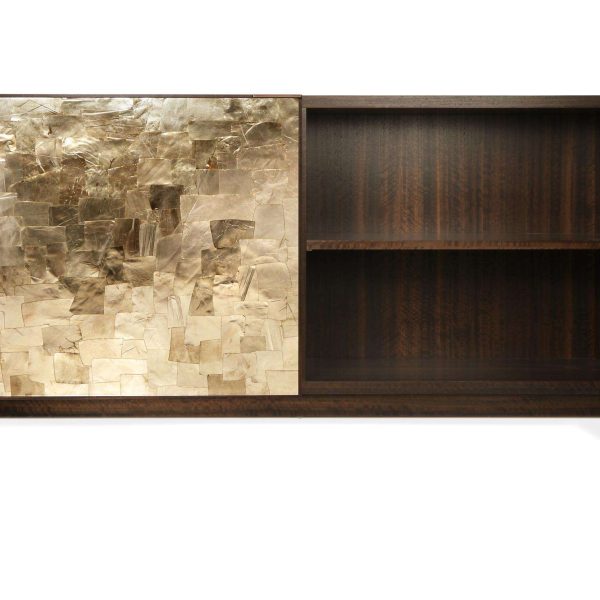 Porchester Sideboard, Smoked Eucalyptus Handcrafted Cabinet with Mica Inlay - Image 3