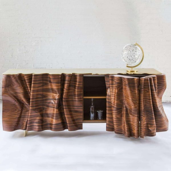 Una 'Articolo Indeterminativo' Wood and Brass Buffet - Image 2