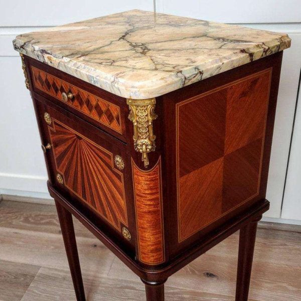 19th Century French Louis XVI Guillaume Grohé Signed Bedside Cabinet - Image 4