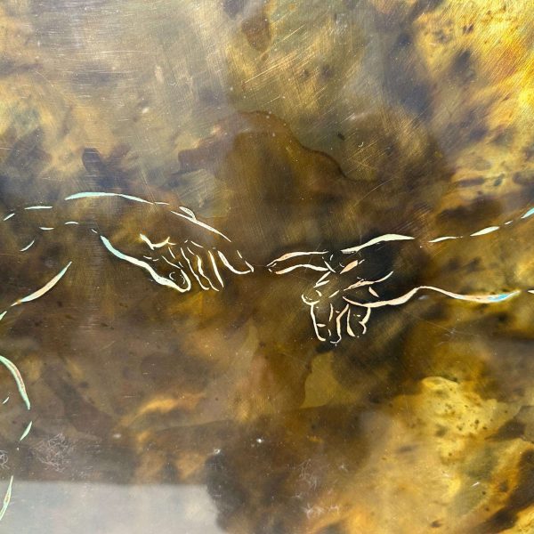 Philip & Kelvin LaVerne "Creation of Man" Bronze Coffee Table - Image 17