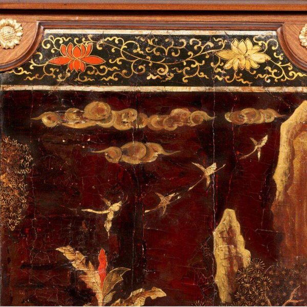 Rare Louis XV Ormolu-Mounted Tulipwood and Chinese Lacquer Cabinet - Image 10