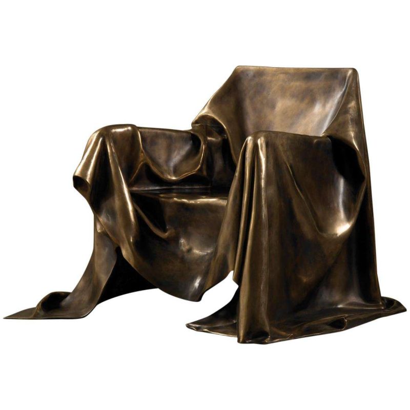 Modern Andrea Salvetti for Dilmos Limited Edition Armchair Sculpture Bronze Cast