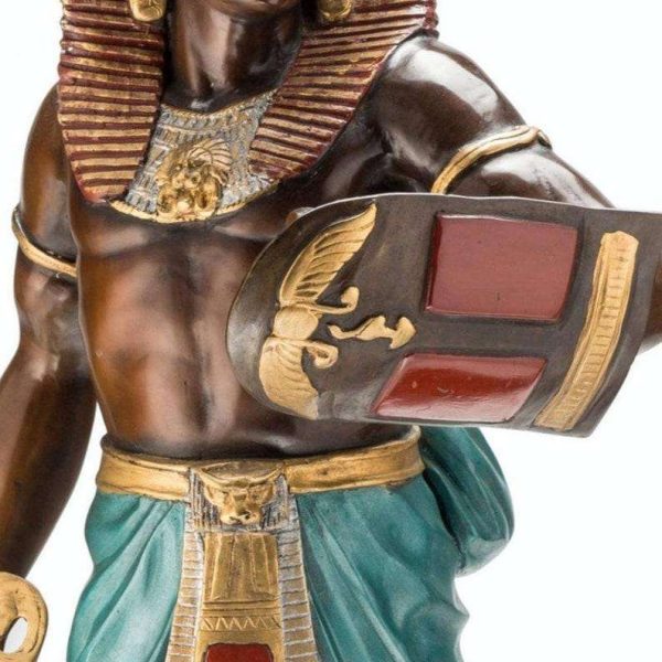 Monumental Emile Louis Picault Signed Egyptian Revival Pharaoh Sculptures, Pair - Image 3