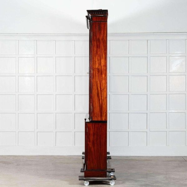 Monumental Irish Georgian Ebonised Mahogany & Astral Glazed Breakfront Bookcase - Image 6