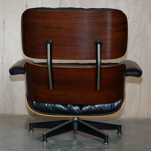Restored 1960 Herman Miller No1 Hardwood Eames Lounge Armchair and Ottoman - Image 7